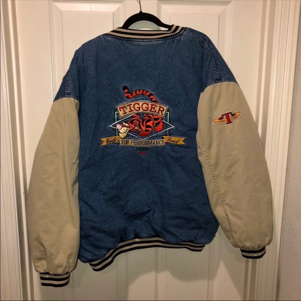 Winnie the Pooh Varsity Letterman Jacket Denim